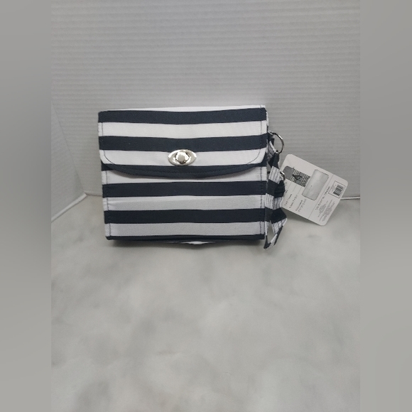 Lilly Bit Diaper Clutch. Black and white stripes - Picture 3 of 6